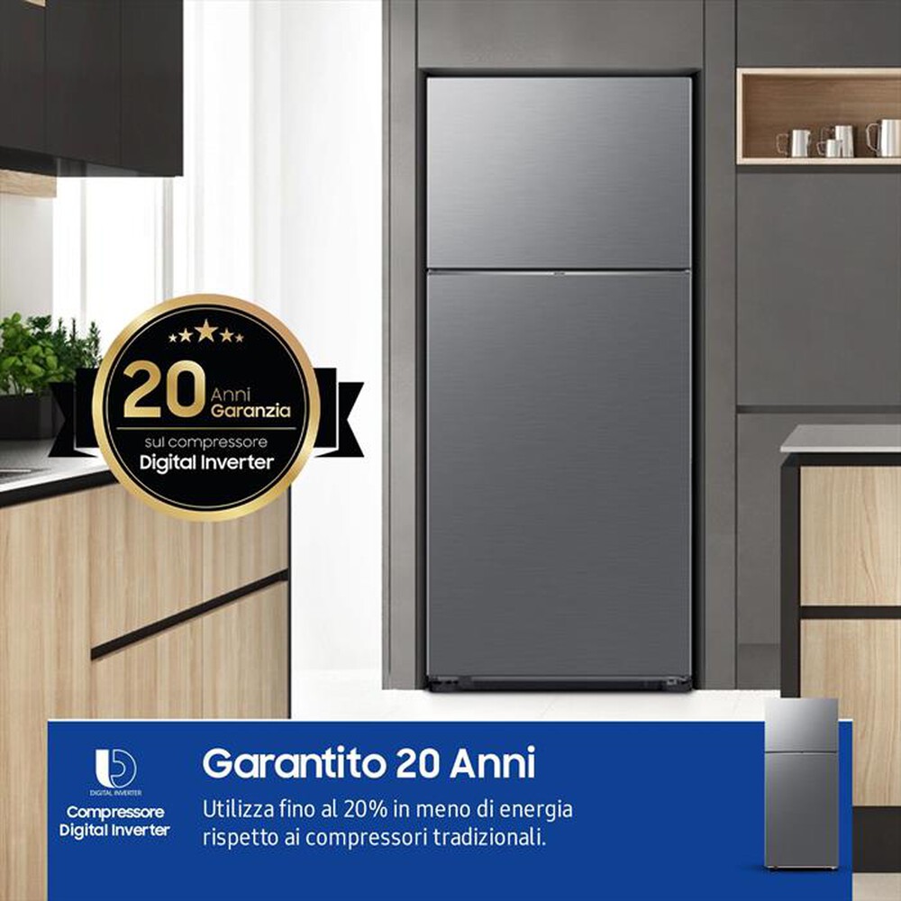 "SAMSUNG - Frigorifero 2 porte RT53DG7A14S9EF Classe E 530 lt-Metal Inox"