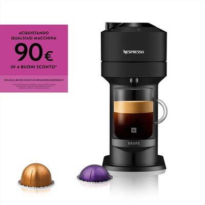 KRUPS - Macchina da caffè XN910N Vertuo Next Nespresso-Nero opaco