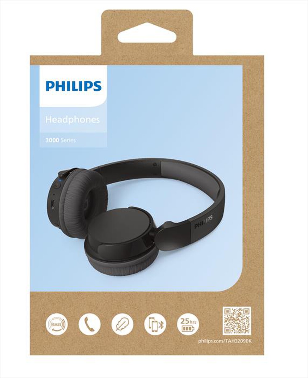 "PHILIPS - Cuffie a padiglione chiuso TAH3209BK/00-BLACK"