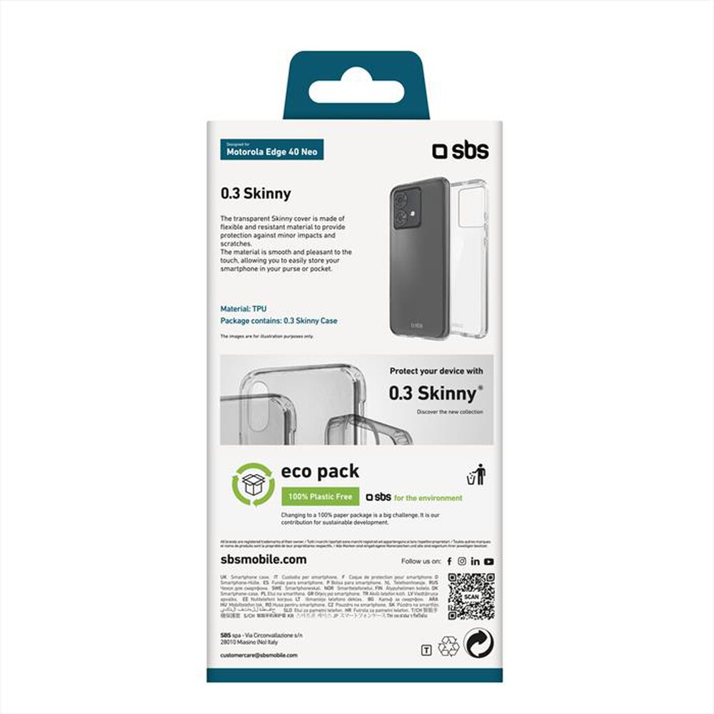 Immagine del prodotto SBS - Cover Skinny TESKINMOE40NT Motorola Edge 40 Neo-Trasparente