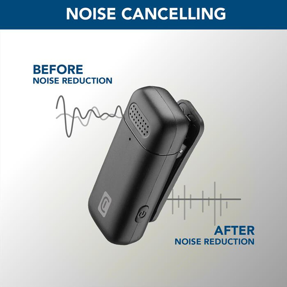 Immagine del prodotto CELLULARLINE - Talk Pro Kit di due microfoni e un ricevitore-Nero