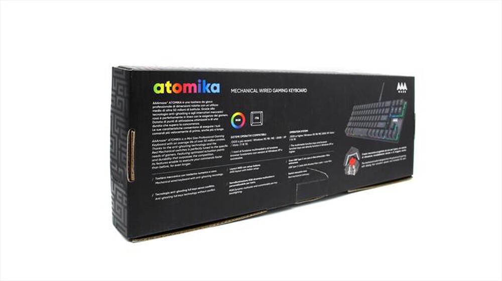 "AAAMAZE - TASTIERA GAMING ATOMIKA-NERO"