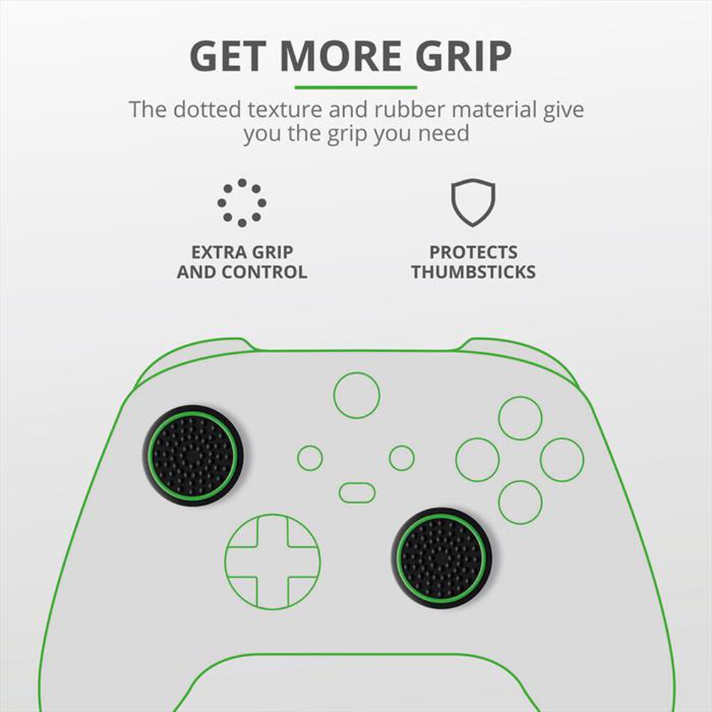 "TRUST - GXT267 4-PACK THUMB GRIPS XBOX-Black/White"