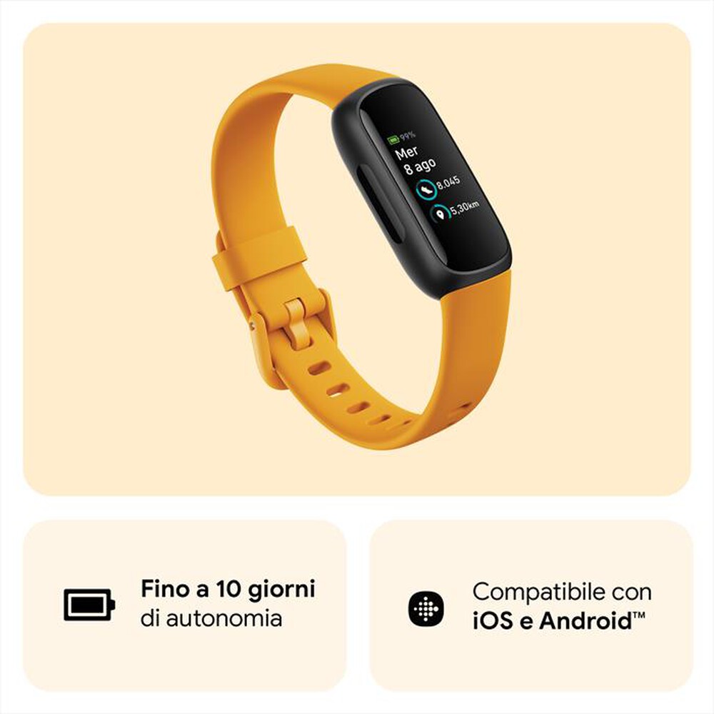 "FITBIT - INSPIRE 3 - FB424BKYW-nero/ giallo senape"