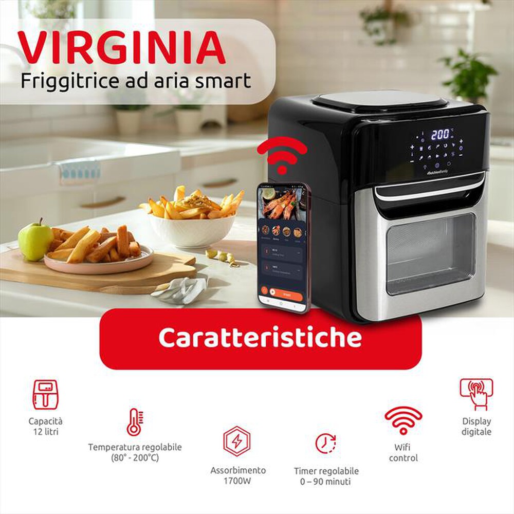 Immagine del prodotto MELCHIONI FAMILY - Friggitrice ad aria VIRGINIA-nero