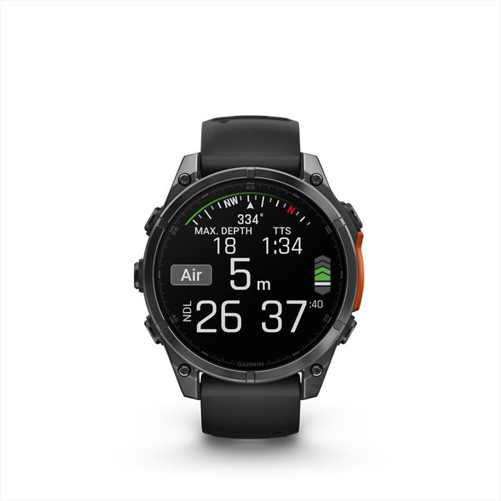 "GARMIN - Smart watch FENIX 8, 47MM-Grigio scuro / Nero"