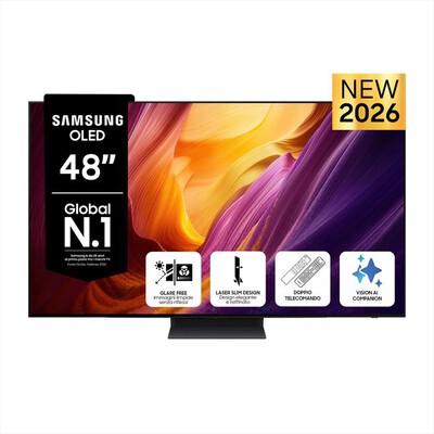 SAMSUNG - Smart TV OLED 4K AI 48" QE48S95HAEXZT-Graphite Black