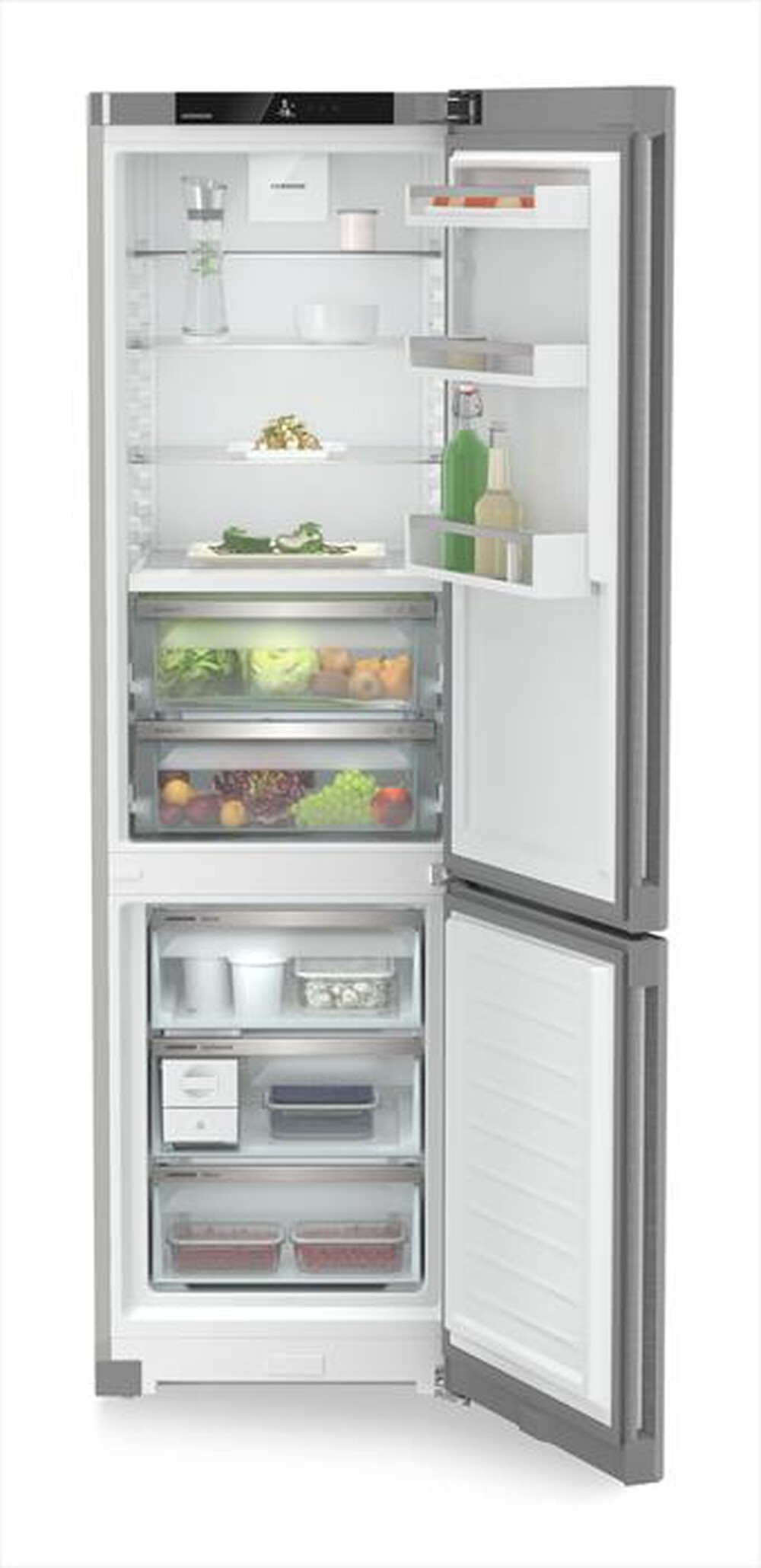 "LIEBHERR - Frigorifero combinato CBNSDA 5723-20 ClasseA 360lt-Acciaio SmartSteel / Silver"