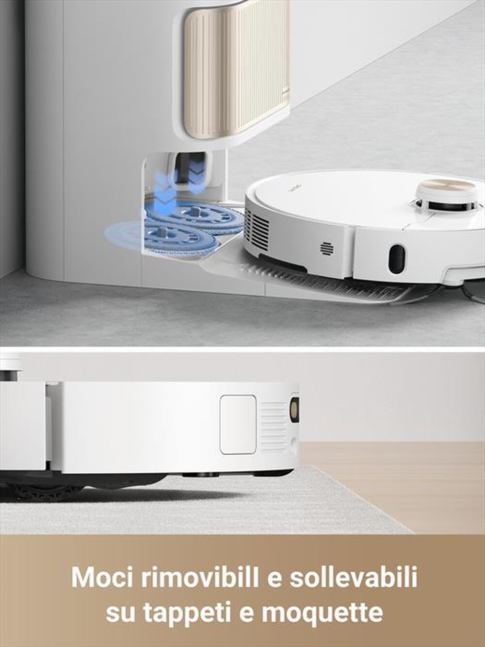 "DREAME - Aspirapolvere robot L40 ULTRA-Bianco/Oro"
