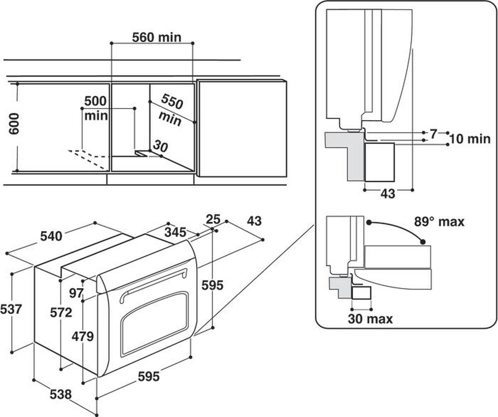 "HOTPOINT ARISTON - Forno incasso elettrico FIT 834 AN HA Classe A"