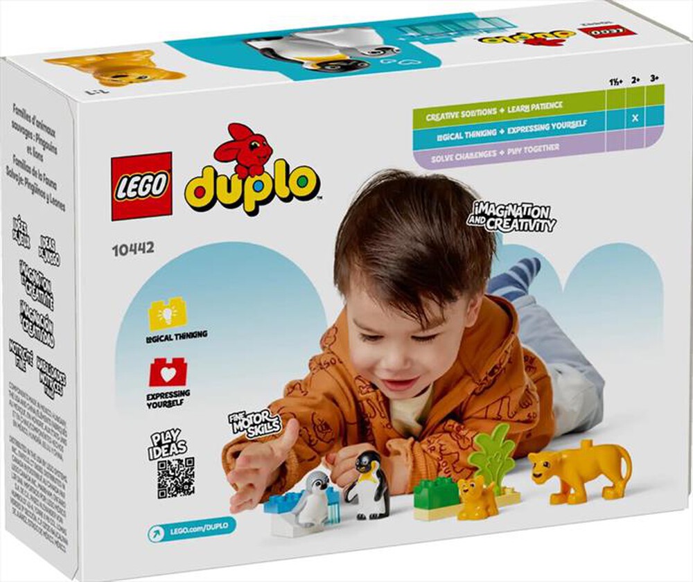 "LEGO - DUPLO Famiglie di animali: pinguini e leoni-10442-Multicolore"