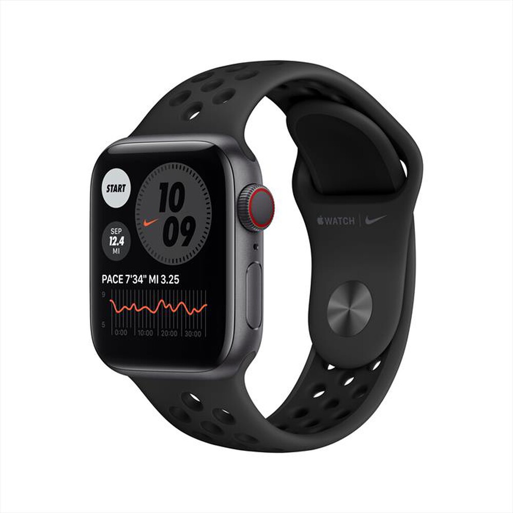 "APPLE - Watch Nike Series 6 GPS+Cell 40mm All Grey-Sport Anthracite/Black"