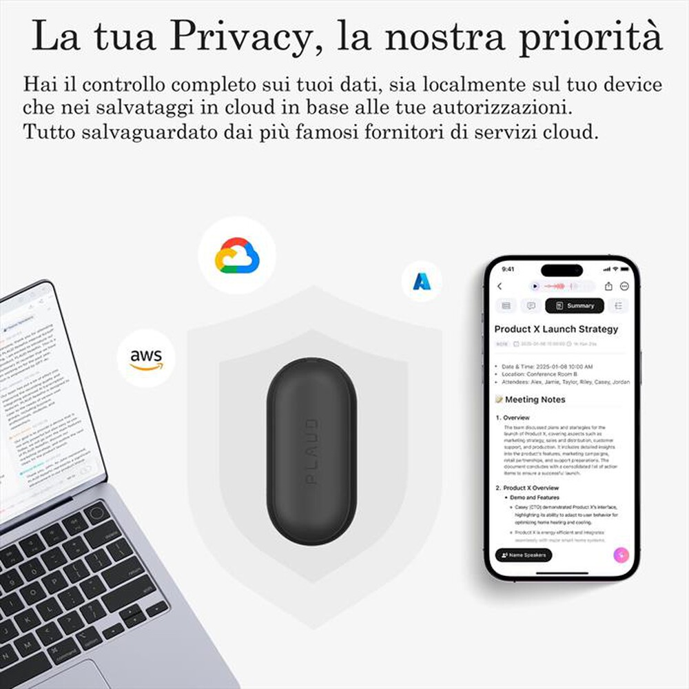 Immagine del prodotto PLAUD - Registratore Vocale AI PLAUD NOTEPIN-Grigio
