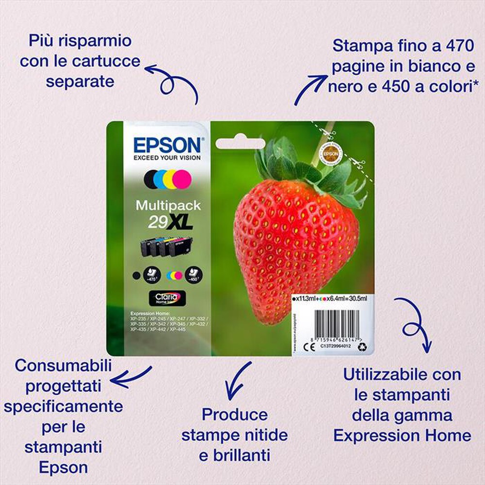 "EPSON - C13T29864022-Multipack 4 colori (NCMG)"