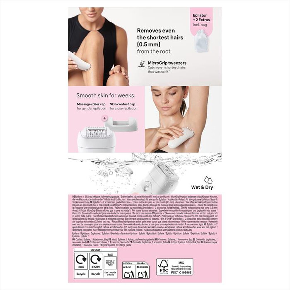 Immagine del prodotto BRAUN - Epilatore Wet & Dry LEGEPIL SE5-011 BOX MN-ROSA FLAMINGO