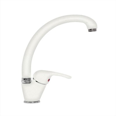 GLEM GAS - Miscelatore monocomando con canna girevole MIXCWH-BIANCO OPACO