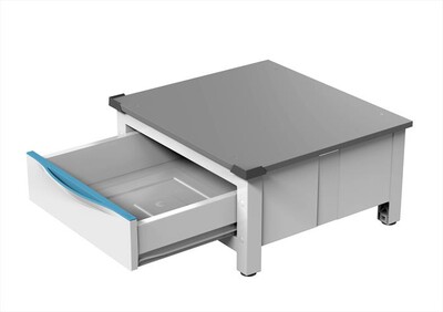 MELICONI - BASE SPACE EXTRA-Struttura bianca, ripiano grig