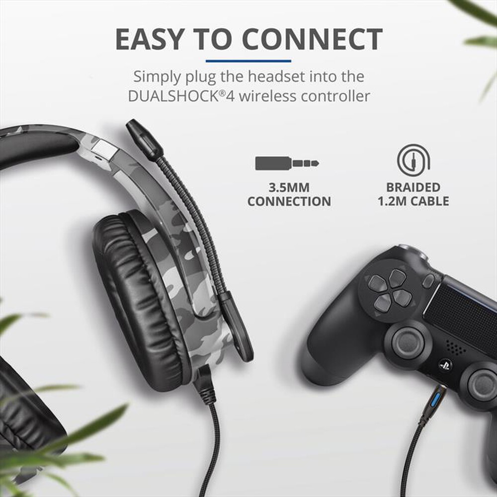 "TRUST - GXT 488 FORZE-G PS4 HEADSET-Grey Camouflage"