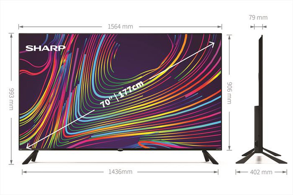 "SHARP - Smart TV LED UHD 4K 70\" 70DN5EA-Nero"