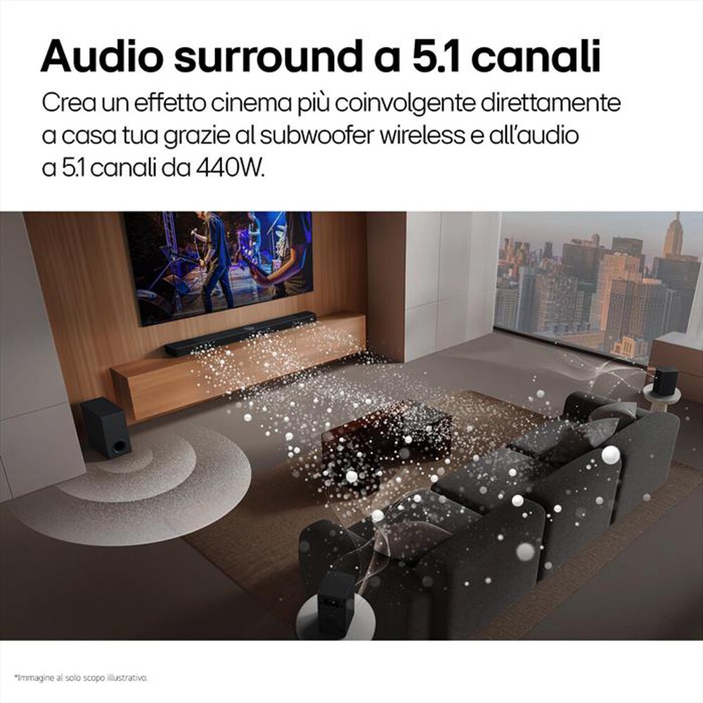 "LG - Soundbar + subwoofer S60TR-Nero"