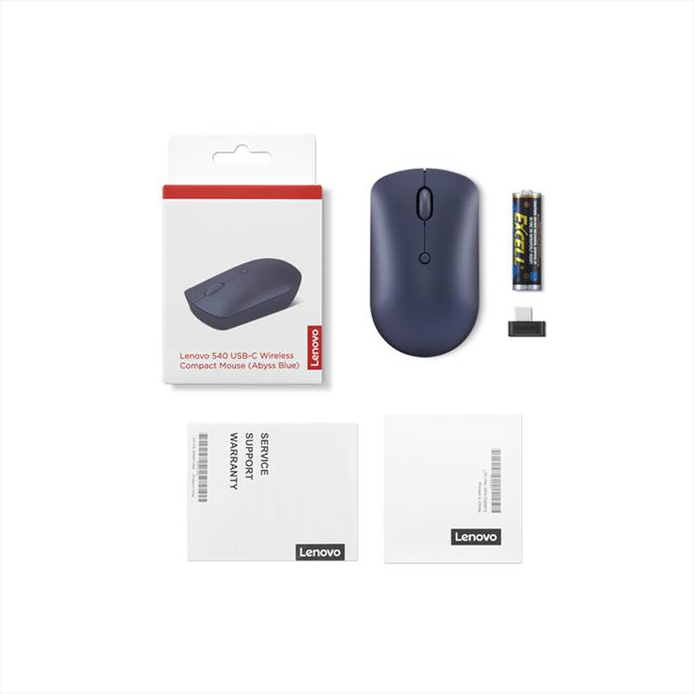 Immagine del prodotto LENOVO - MOUSE WIRELESS USBC 540 COMPATTO-Blu