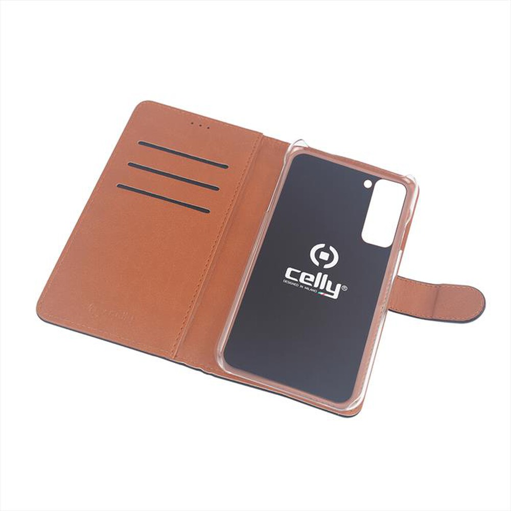 "CELLY - WALLY995 - CUSTODIA PER GALAXY S21+ 5G-NERO/SIMILPELLE"