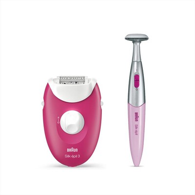 BRAUN - Silk-épil 3-420-Rosa/Bianco/Argento
