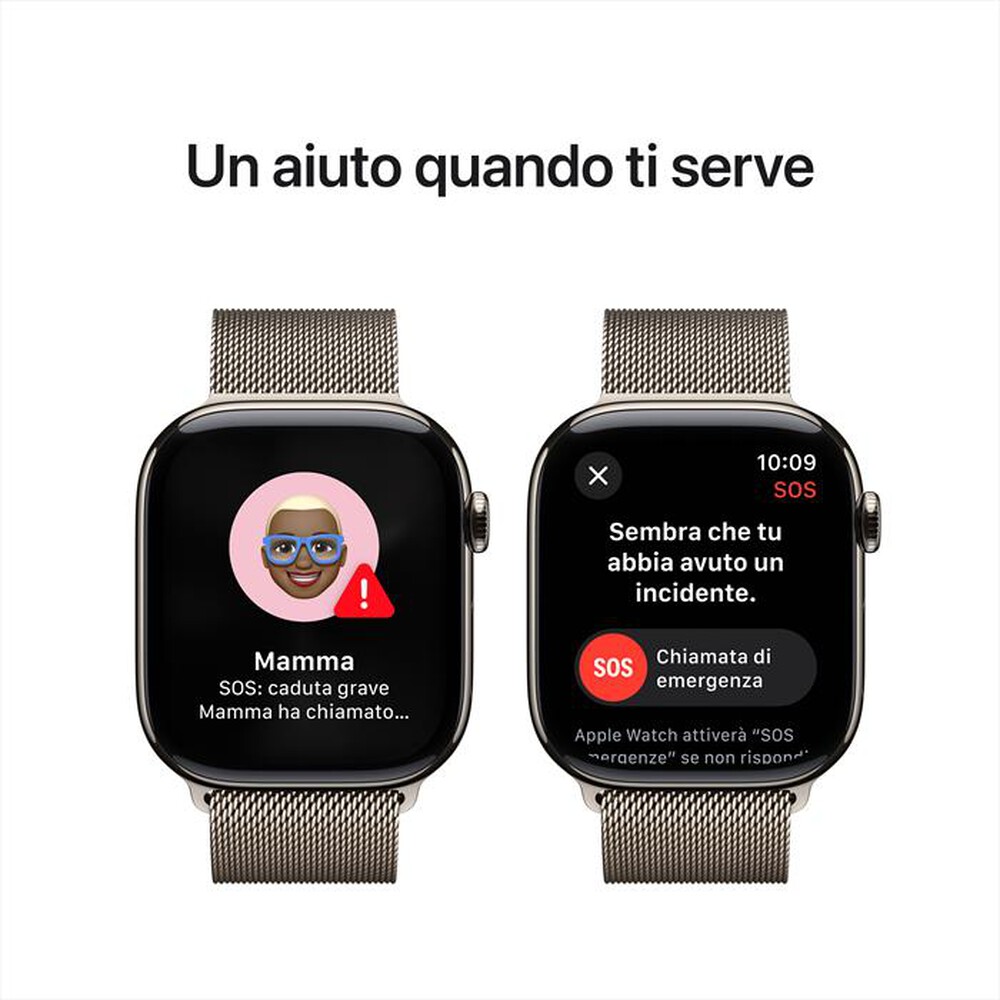 "APPLE - Watch Series 10 GPS + Cellular 46mm Titanio-Naturale - Loop Milanese M/L"