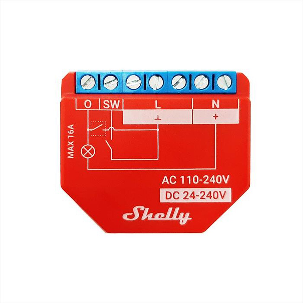 "SHELLY - Dispositivo Bluetooth e Wi-Fi PLUS 1PM-Red"