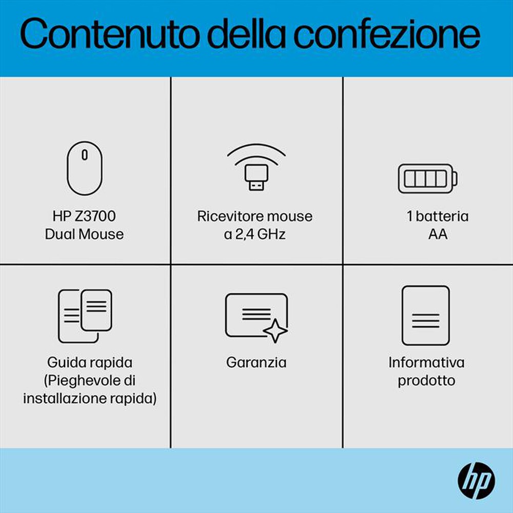 "HP - Z3700 DUAL MOUSE-Silver"