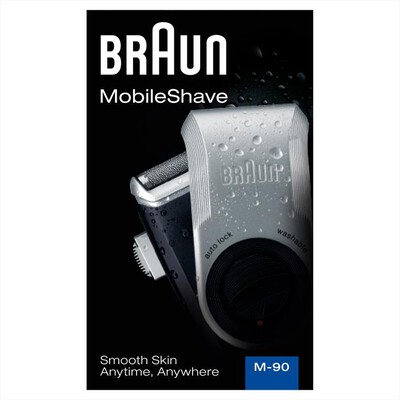 BRAUN - POCKETGO M90 MOBILESHAVE-Nero/Argento