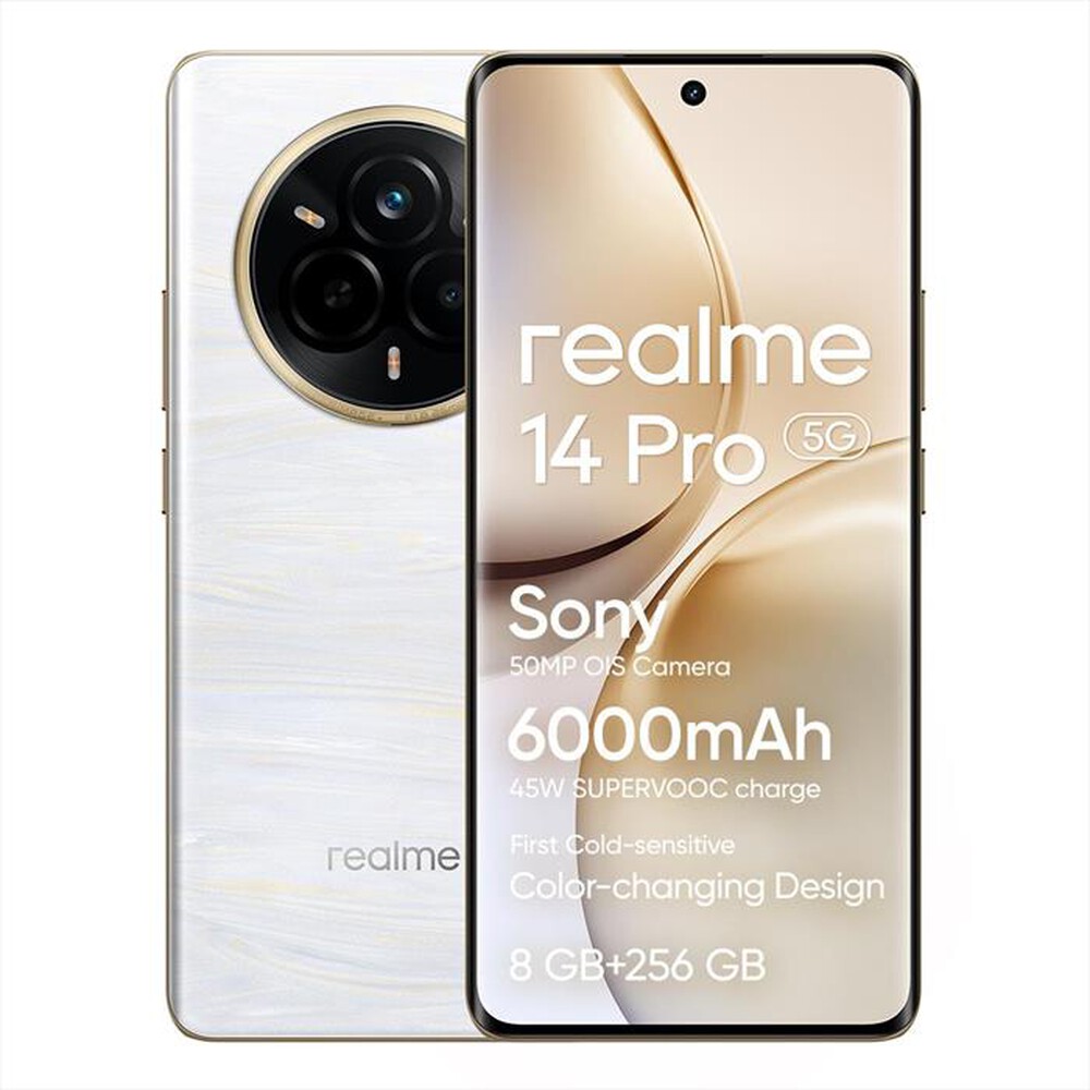 Immagine del prodotto REALME - Smartphone REALME 14 PRO 5G (256GB 8GB)-Pearl White