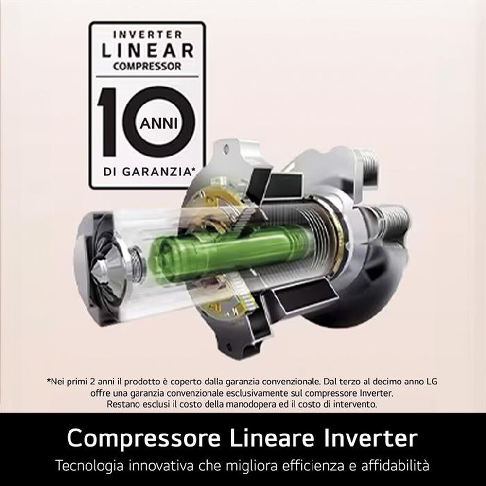 "LG - Frigorifero side by side GSLV91MBAC Classe C 635L-Acciaio inossidabile"