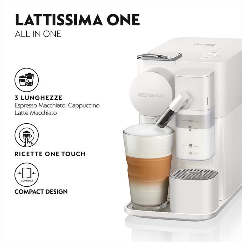 "DE LONGHI - NEW LATTISSIMA ONE NESPRESSO EN510.W-Bianco"