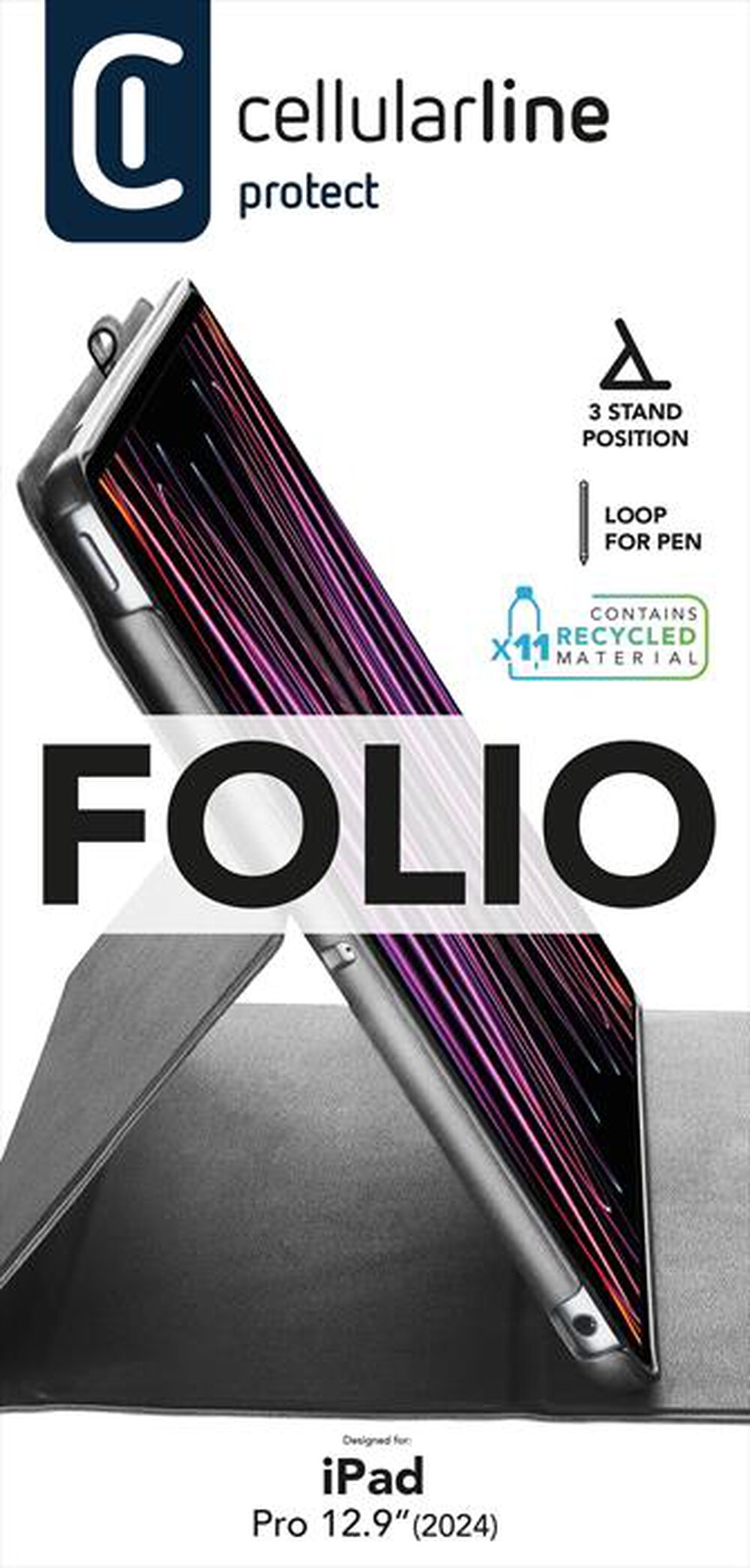 Immagine del prodotto CELLULARLINE - Custodia FOLIOIPADPRO24129K iPad Pro 12.9"-Nero