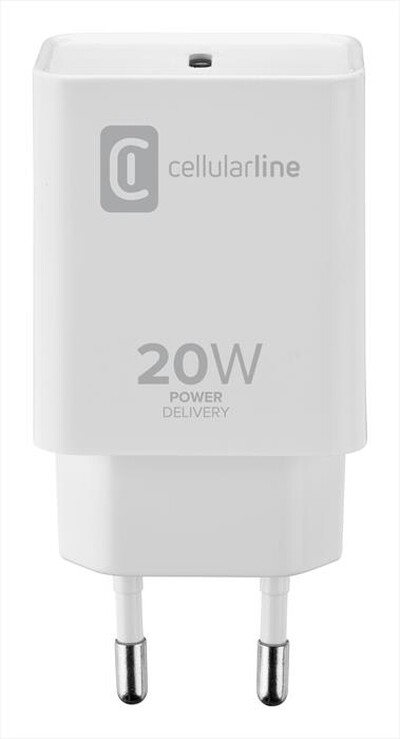 CELLULARLINE - ACHIPHUSBCPD20WW Carica Batterie-Bianco