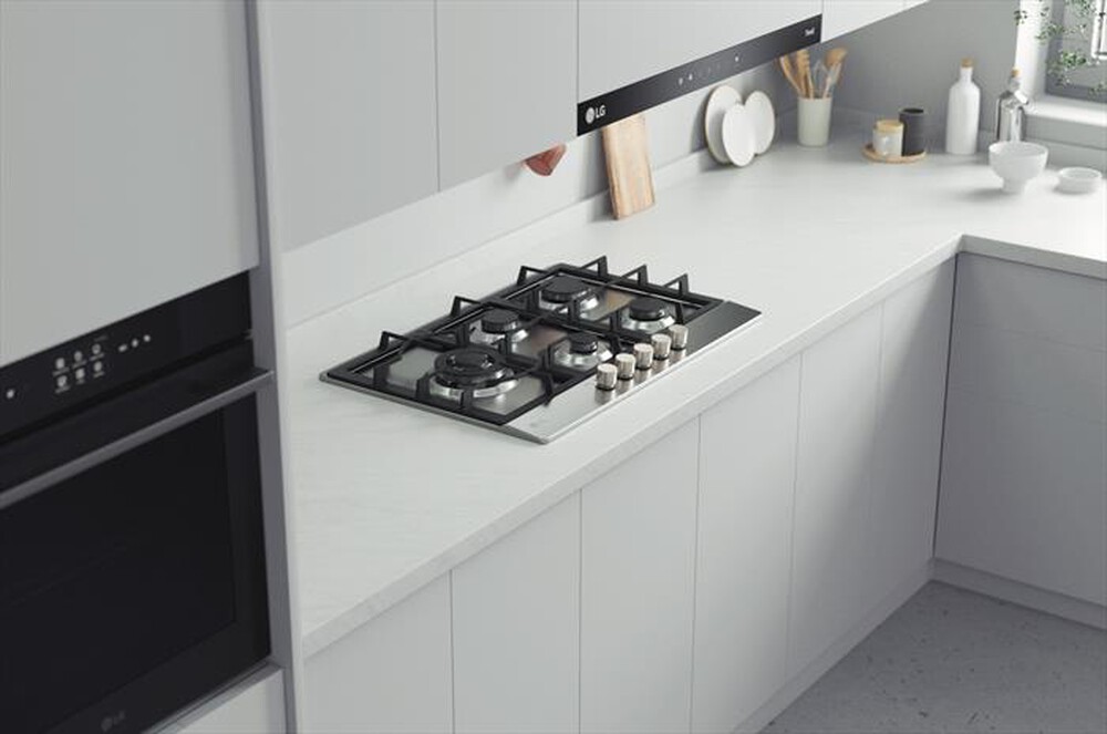 "LG - Piano cottura a gas CBGZ3016S 75 cm-Inox"