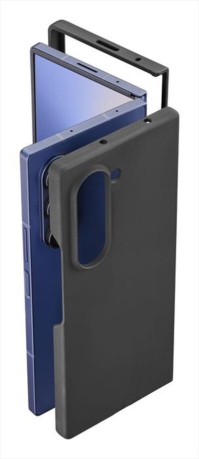 CELLULARLINE - Custodia effetto pelle SLIM DUO per GALAXY Z FOLD7-Nero