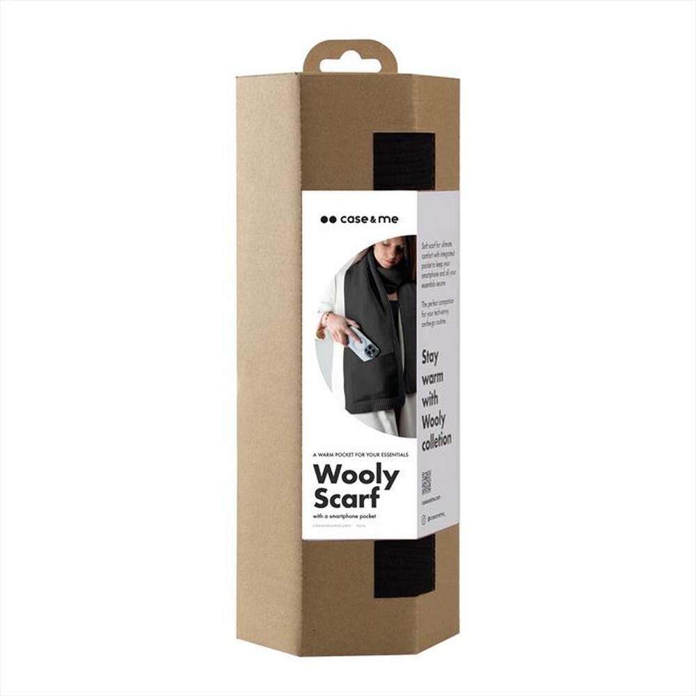 "CASEME - Winter pocket scarf CMWINTER24PKSCARFK-Nero"