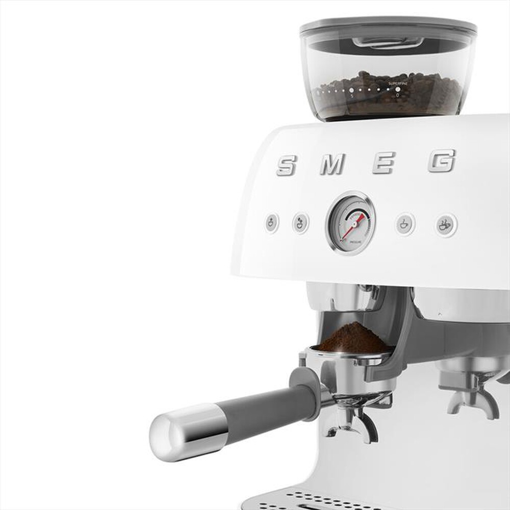 "SMEG - Macchina Caffè Espresso e macinacaffè EGF03WHEU-Bianco"
