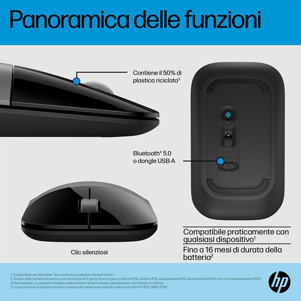 "HP - Z3700 DUAL MOUSE-Silver"