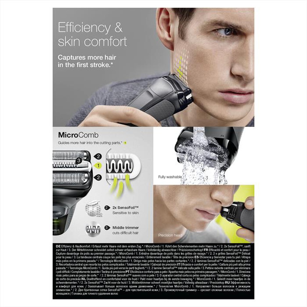 "BRAUN - Rasoio SERIES 3 PROSKIN 3000S-Nero"