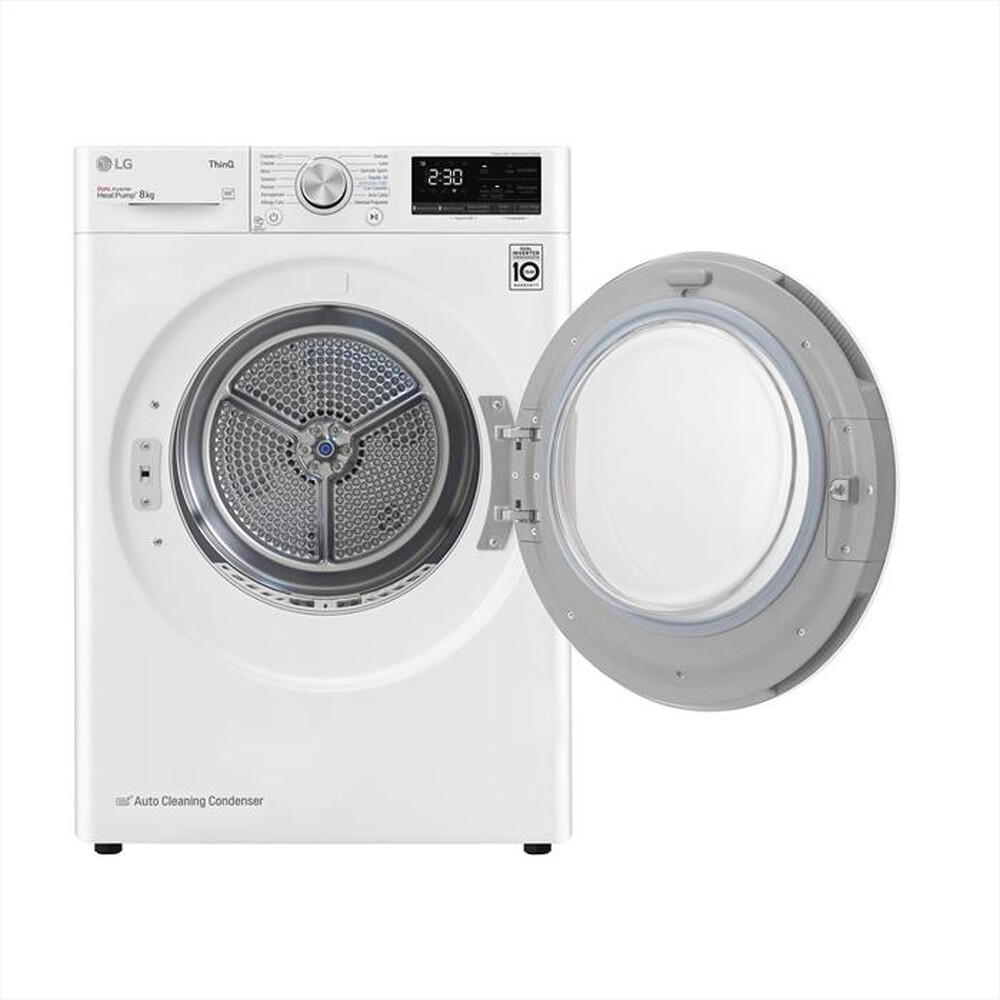 "LG - Asciugatrice RH80V9AVHN - 8 Kg - A+++-Bianco"