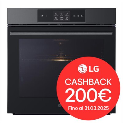 LG - Forno incasso elettrico INSTAVIEW WSED7665B A++-Black Steel