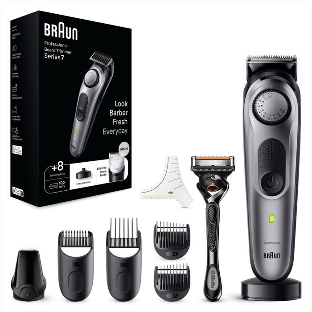 "BRAUN - Regolabarba BT7420-Black / Spc Grey"