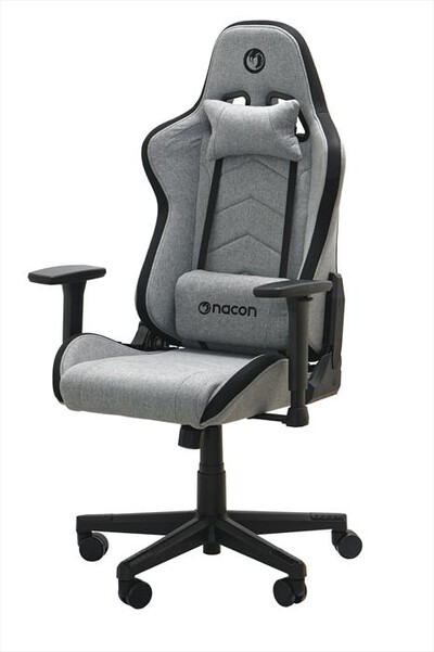 NACON - Sedia gaming TESSUTO, RECLINABILE 180°, RGB-Grigio