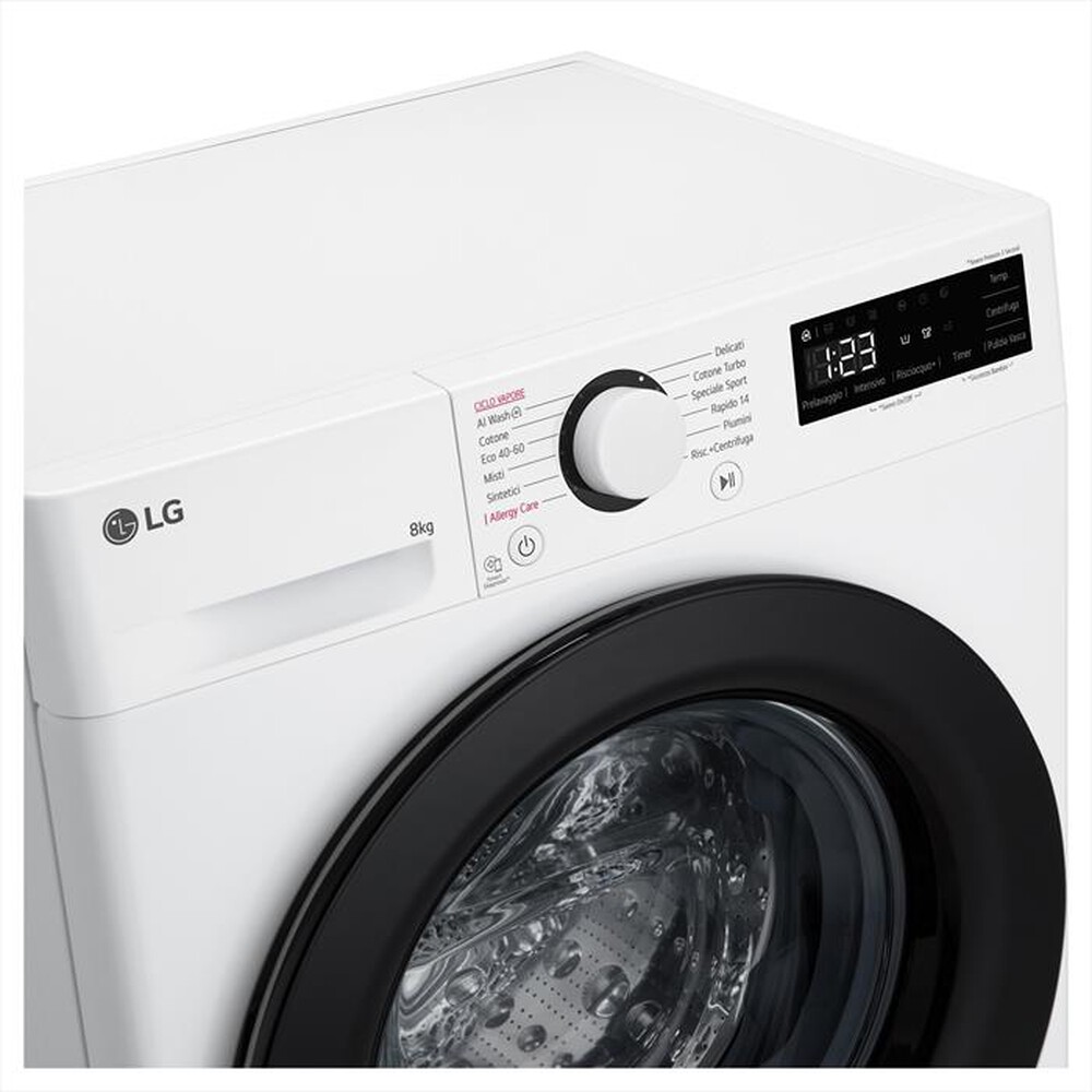 "LG - Lavatrice AI DD R3 F2R3S08NSWB 8kg Classe A-Bianco"