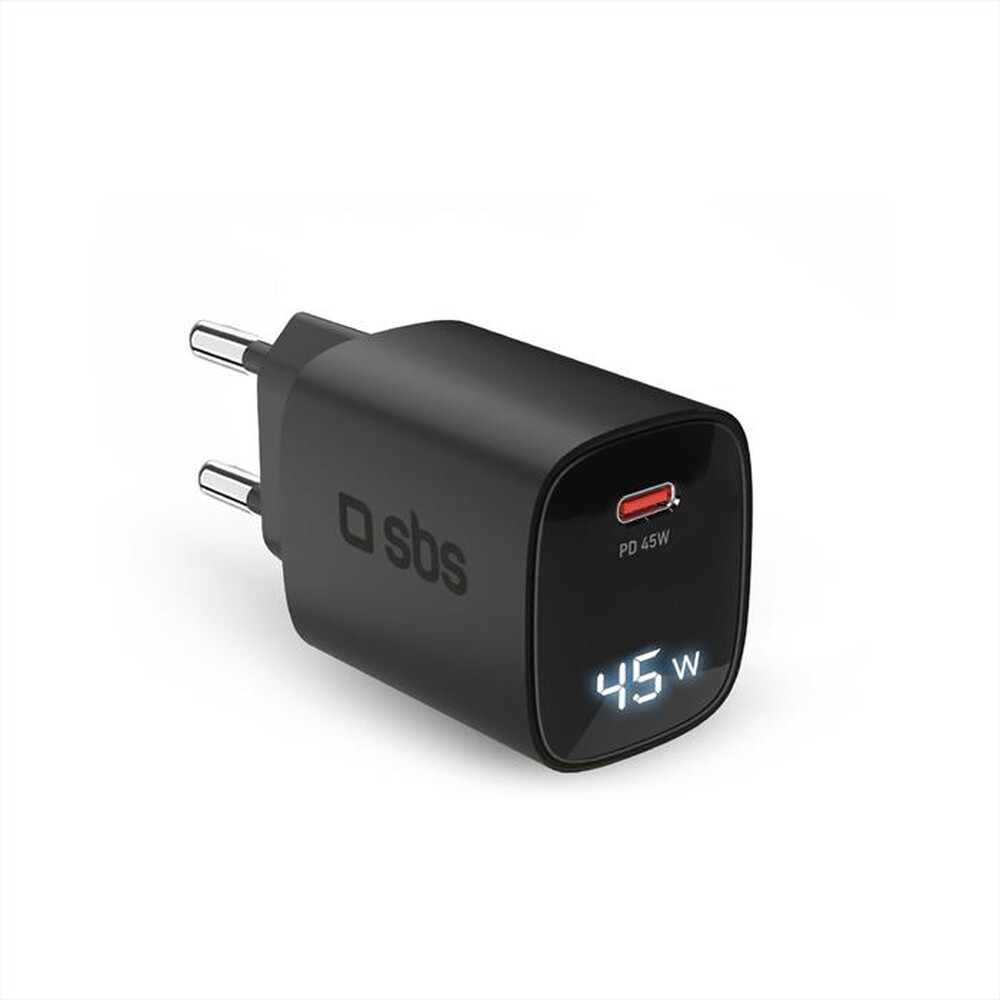 "SBS - Caricatore da rete TETRGANLCD1C45K-Nero"