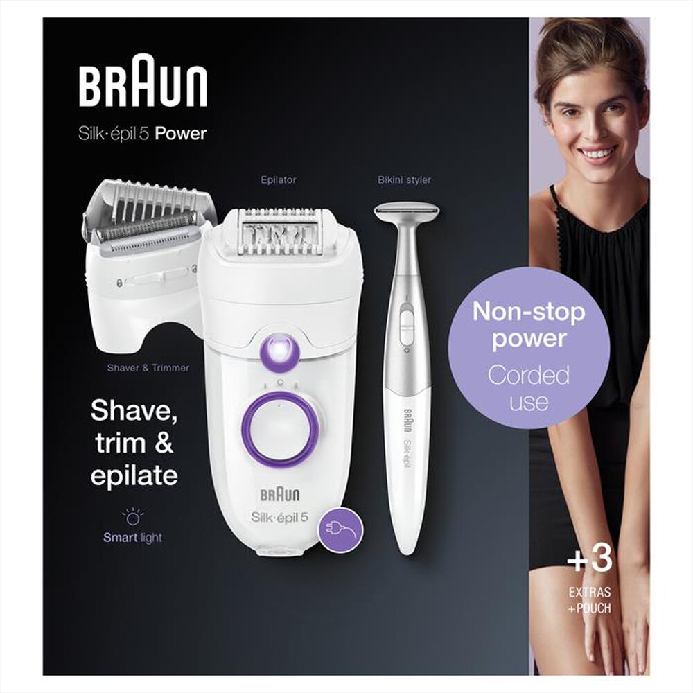 "BRAUN - Silk-épil 5-825-Bianco/Viola"