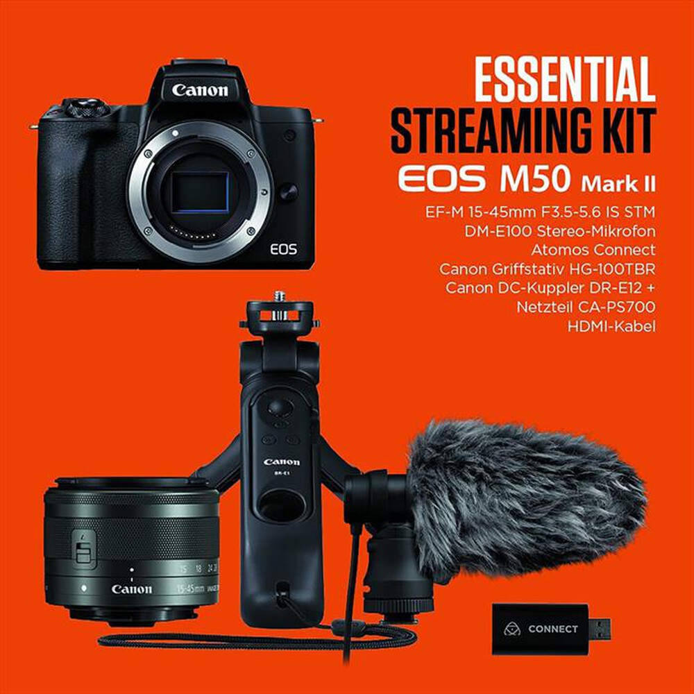 Immagine del prodotto CANON - FOTOCAMERA MIRRORLESS EOS M50 MARK II 15-45MM VUK-Black